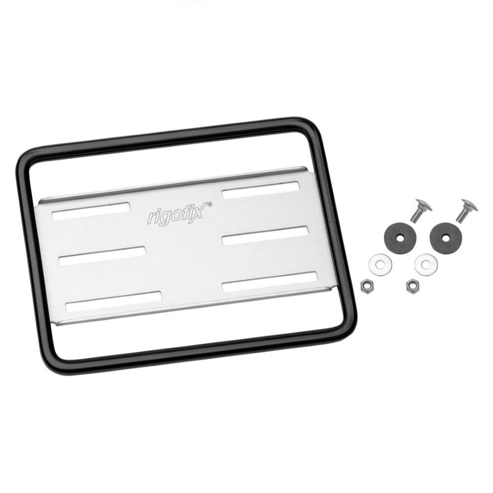 rigofix® Kennzeichenhalter Fixmontage 14×18 schwarz eloxiert