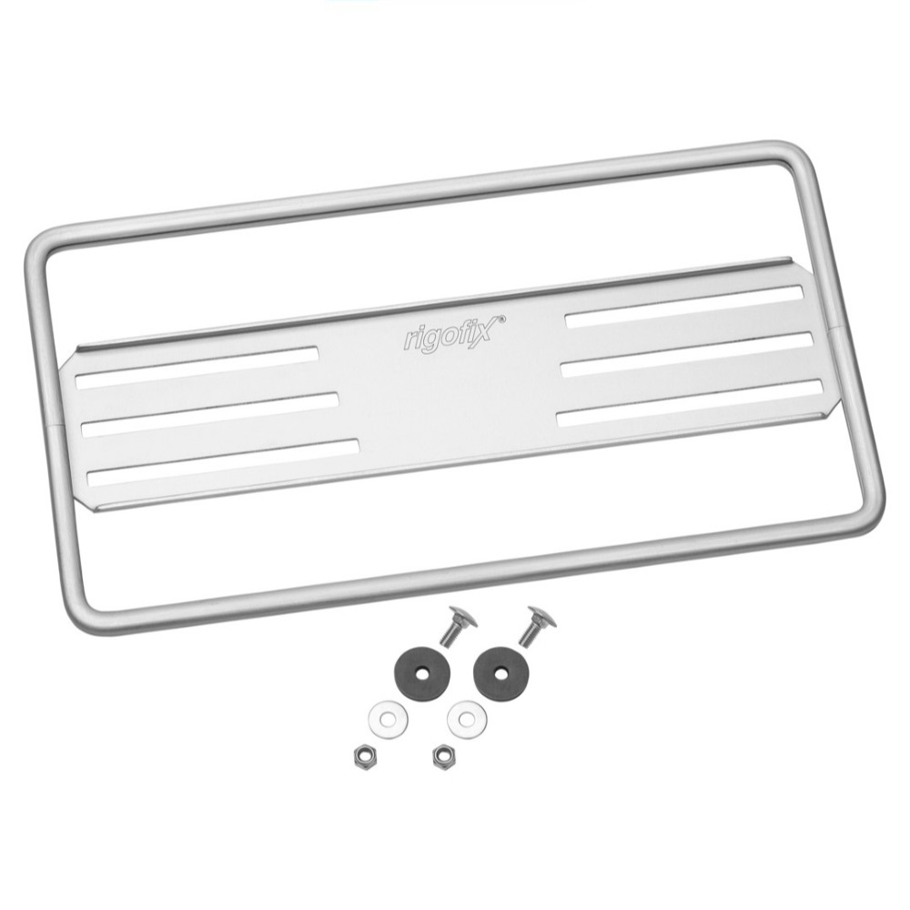 rigofix® Kennzeichenhalter Fixmontage 16×30 farblos eloxiert