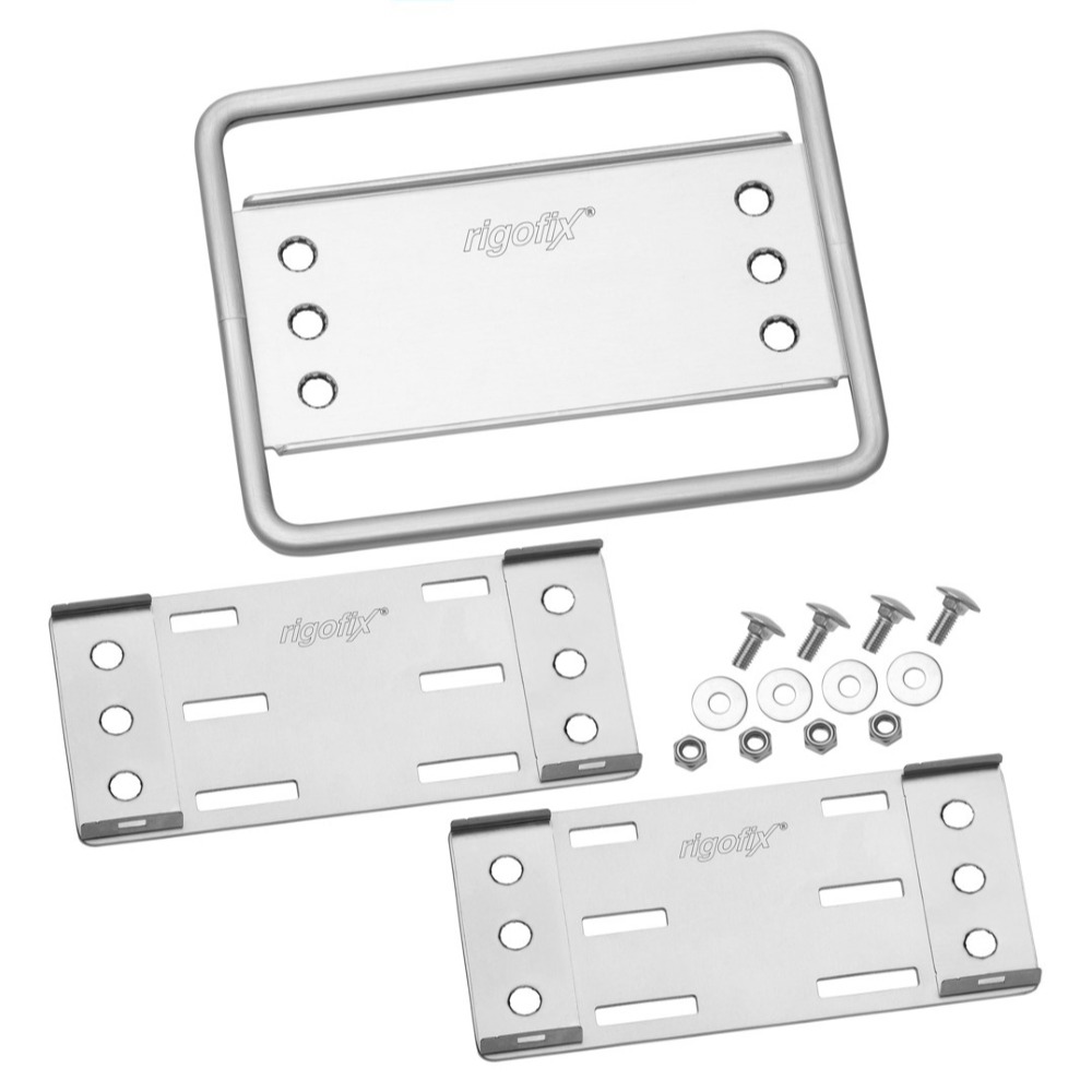 rigofix® Kennzeichenhalter Wechselhalter 14×18 farblos eloxiert