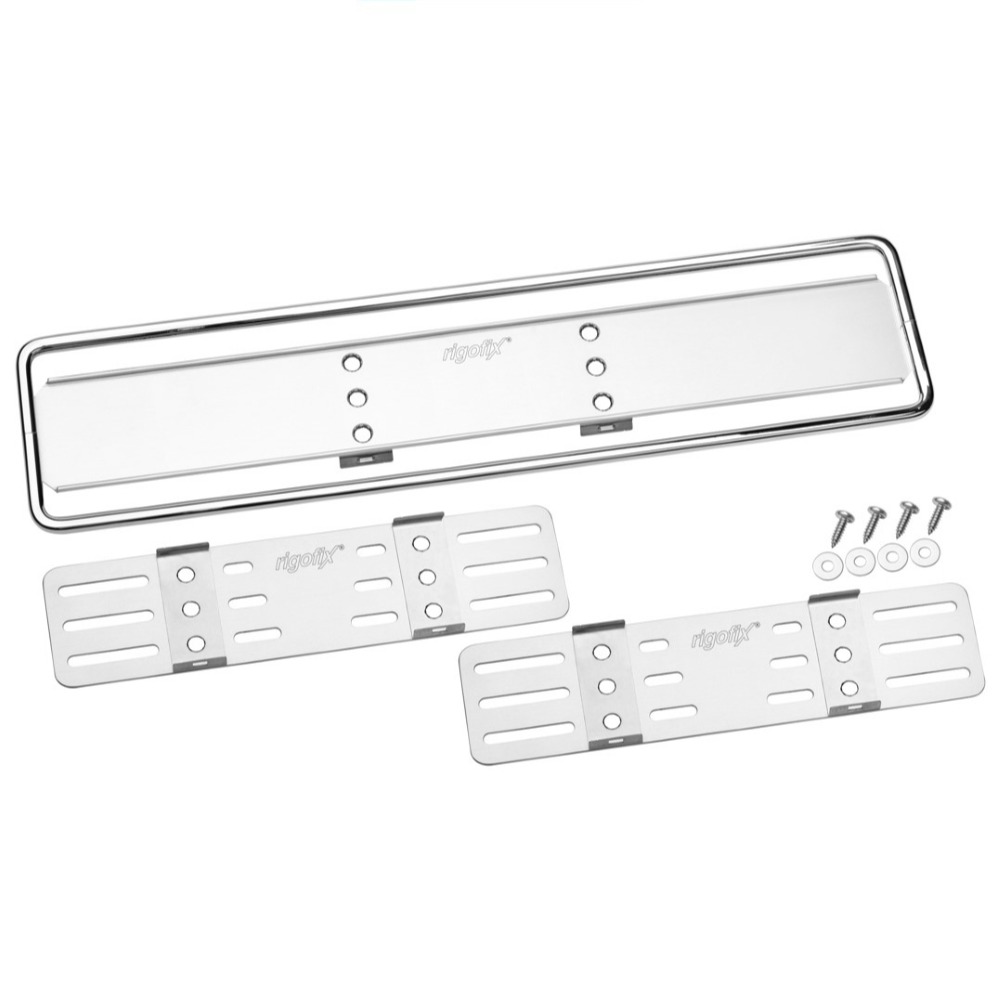 rigofix® Kennzeichenhalter Wechselhalter 11×50 Chrom