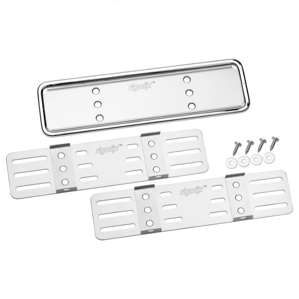 rigofix® Kennzeichenhalter Wechselhalter 08×30 Chrom